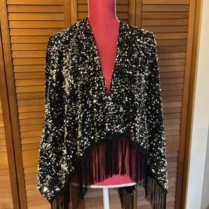 Steve Madden sequined short kimono OSFM NWT